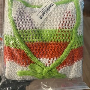 Colorful Knit Mesh Coverup